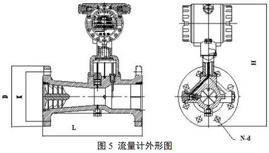 旋進(jìn)旋渦流量計(jì)外形圖